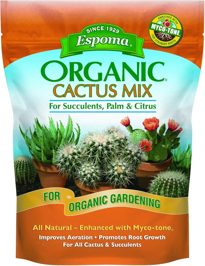 Espoma Organic Cactus Potting Soil Mix - Natural & Organic Soil for Cactus, Succulent, Palm, and Citrus - 4 Quart - Image 1